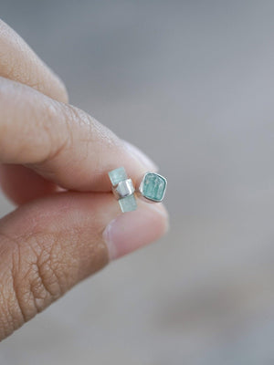 Mismatched Emerald Crystal Earrings - Gardens of the Sun | Ethical Jewelry