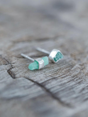 Mismatched Emerald Crystal Earrings - Gardens of the Sun | Ethical Jewelry