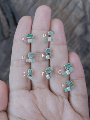 Mismatched Emerald Crystal Earrings - Gardens of the Sun | Ethical Jewelry