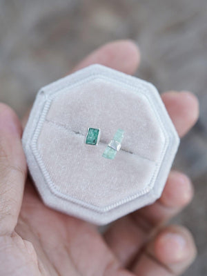 Mismatched Emerald Crystal Earrings - Gardens of the Sun | Ethical Jewelry