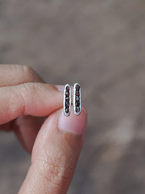 Montana Garnet Earrings with Hidden Gems - Gardens of the Sun | Ethical Jewelry