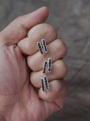 Montana Garnet Earrings with Hidden Gems - Gardens of the Sun | Ethical Jewelry