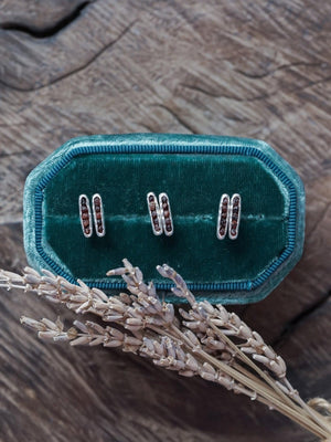 Montana Garnet Earrings with Hidden Gems - Gardens of the Sun | Ethical Jewelry