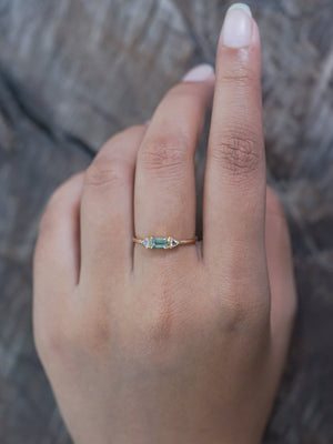 Montana Sapphire and Diamond Ring in Ethical Gold - Gardens of the Sun | Ethical Jewelry