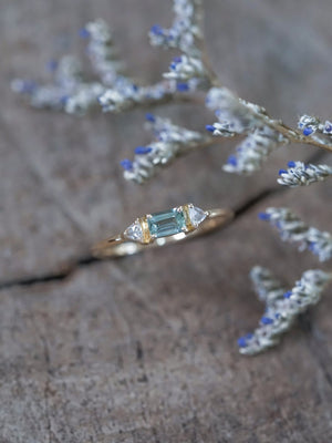Montana Sapphire and Diamond Ring in Ethical Gold - Gardens of the Sun | Ethical Jewelry