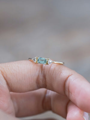 Montana Sapphire and Diamond Ring in Ethical Gold - Gardens of the Sun | Ethical Jewelry