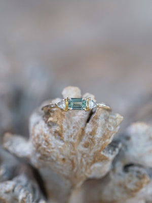 Montana Sapphire and Diamond Ring in Ethical Gold - Gardens of the Sun | Ethical Jewelry