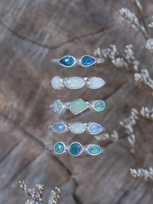 Multi Opal Ring in Silver - Gardens of the Sun | Ethical Jewelry