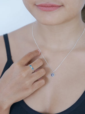 Multi Opal Ring in Silver - Gardens of the Sun | Ethical Jewelry