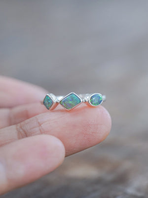 Multi Opal Ring in Silver - Gardens of the Sun | Ethical Jewelry