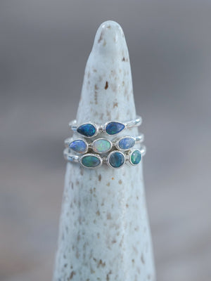 Multi Opal Ring in Silver - Gardens of the Sun | Ethical Jewelry