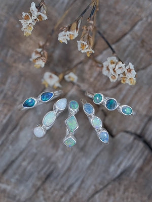 Multi Opal Ring in Silver - Gardens of the Sun | Ethical Jewelry