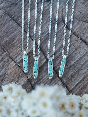 Nevada Turquoise Necklace with Hidden Gems - Gardens of the Sun | Ethical Jewelry