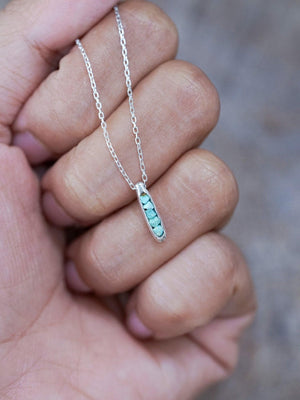 Nevada Turquoise Necklace with Hidden Gems - Gardens of the Sun | Ethical Jewelry