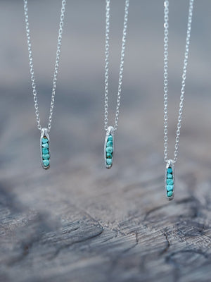 Nevada Turquoise Necklace with Hidden Gems - Gardens of the Sun | Ethical Jewelry
