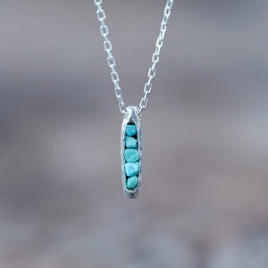 Nevada Turquoise Necklace with Hidden Gems - Gardens of the Sun | Ethical Jewelry