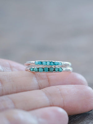 Nevada Turquoise Ring with Hidden Gems - Gardens of the Sun | Ethical Jewelry