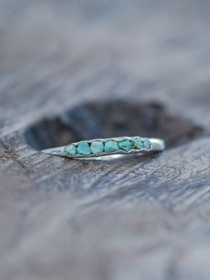 Nevada Turquoise Ring with Hidden Gems - Gardens of the Sun | Ethical Jewelry