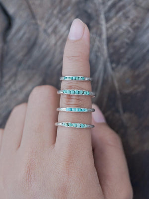 Nevada Turquoise Ring with Hidden Gems - Gardens of the Sun | Ethical Jewelry