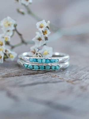 Nevada Turquoise Ring with Hidden Gems - Gardens of the Sun | Ethical Jewelry