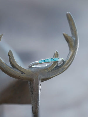 Nevada Turquoise Ring with Hidden Gems - Gardens of the Sun | Ethical Jewelry