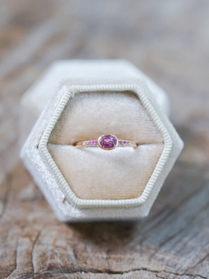 Ombre Pink Sapphire Ring in Rose Gold - Gardens of the Sun | Ethical Jewelry