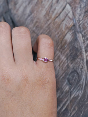 Ombre Pink Sapphire Ring in Rose Gold - Gardens of the Sun | Ethical Jewelry