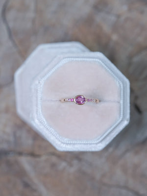 Ombre Pink Sapphire Ring in Rose Gold - Gardens of the Sun | Ethical Jewelry