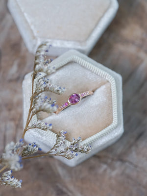 Ombre Pink Sapphire Ring in Rose Gold - Gardens of the Sun | Ethical Jewelry