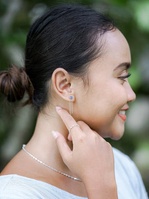 Opal Chain Earrings - Gardens of the Sun | Ethical Jewelry