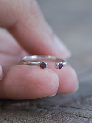 Open Garnet Ring - Gardens of the Sun | Ethical Jewelry