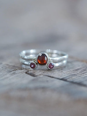 Open Garnet Ring - Gardens of the Sun | Ethical Jewelry