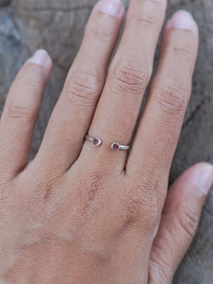 Open Garnet Ring - Gardens of the Sun | Ethical Jewelry