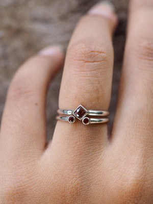 Open Garnet Ring - Gardens of the Sun | Ethical Jewelry
