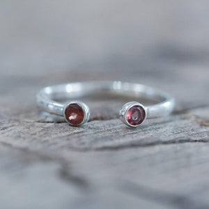 Open Garnet Ring - Gardens of the Sun | Ethical Jewelry