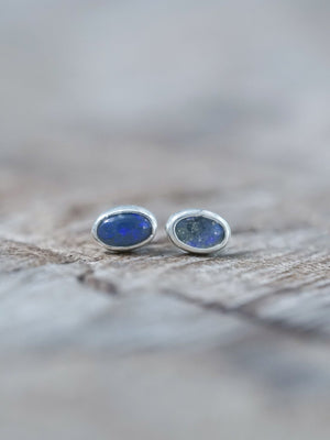 Oval Opal Earrings - Gardens of the Sun | Ethical Jewelry