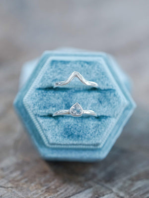Pear Aquamarine Ring Set - Gardens of the Sun | Ethical Jewelry