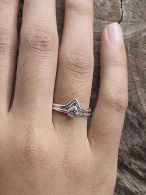 Pear Aquamarine Ring Set - Gardens of the Sun | Ethical Jewelry