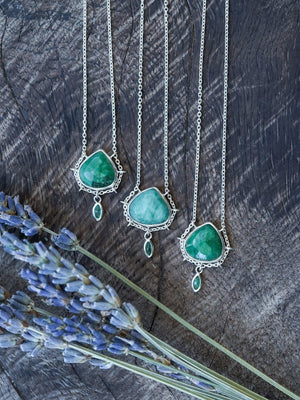 Pear Emerald Necklace - Gardens of the Sun | Ethical Jewelry