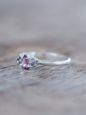 Pear Garnet and Spinel Ring - Gardens of the Sun | Ethical Jewelry