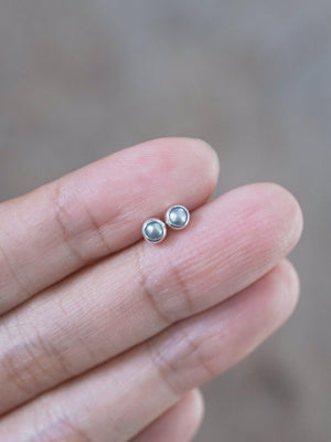 Pearl Button Earrings - Gardens of the Sun | Ethical Jewelry