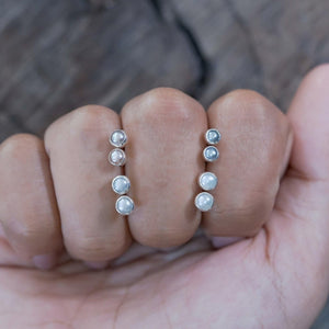 Pearl Button Earrings - Gardens of the Sun | Ethical Jewelry