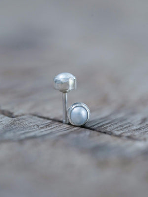 Pearl Button Earrings - Gardens of the Sun | Ethical Jewelry