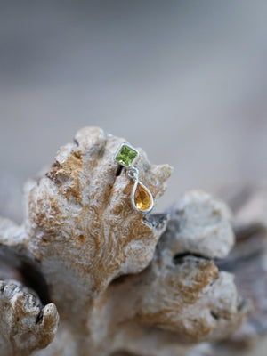 Peridot and Citrine Earrings - Gardens of the Sun | Ethical Jewelry