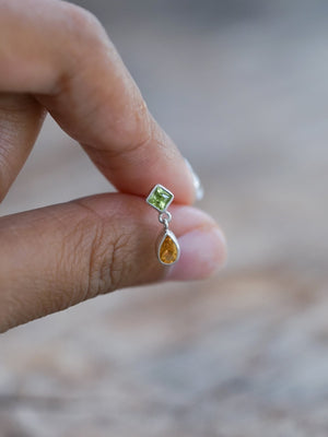 Peridot and Citrine Earrings - Gardens of the Sun | Ethical Jewelry