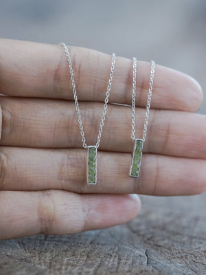 Peridot Necklace with Hidden Gems - Gardens of the Sun | Ethical Jewelry