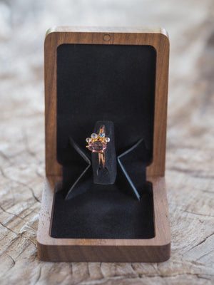 Pocket Ring Box in Walnut - Gardens of the Sun | Ethical Jewelry