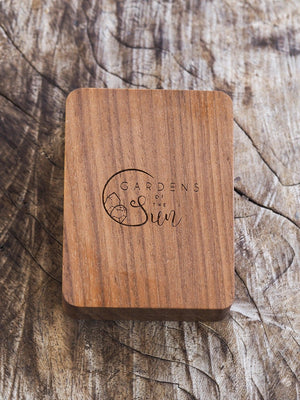 Pocket Ring Box in Walnut - Gardens of the Sun | Ethical Jewelry