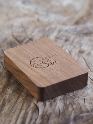 Pocket Ring Box in Walnut - Gardens of the Sun | Ethical Jewelry