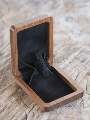 Pocket Ring Box in Walnut - Gardens of the Sun | Ethical Jewelry